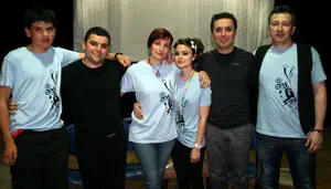 Grupo Metátase: Oscar Varela y Afonso García; en la parte técnica, Alejandro Pérez García, José Manuel Pérez, Cintia García y Ana Ramos.