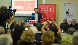 Tomás Gómez, durante su intervención en el acto del PSOE París.