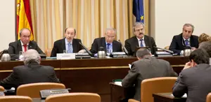 Alfredo Pérez Rubalcaba, durante su comparecencia en la Comisión Constitucional del Congreso.