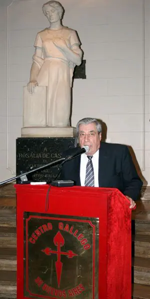 Carlos Vello, durante los actos conmemorativos del 105º aniversario del Centro Gallego.