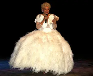Lilian de Celis, durante su actuación en Bruselas.
