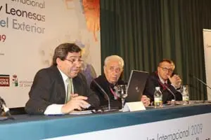 Juan Andrés Blanco, durante uno de los congresos sobre emigración celebrados en Zamora.
