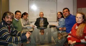 Ricardo Cortés, durante la reunión de la Ejecutiva del partido en Buenos Aires.