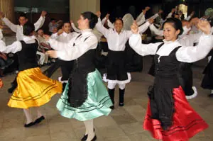  Actuaci&oacute;n de uno de los grupos participantes en el espect&aacute;culo art&iacute;stico. 