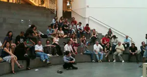  Un momento de la asamblea en la Facultad de Sociología y Derecho.