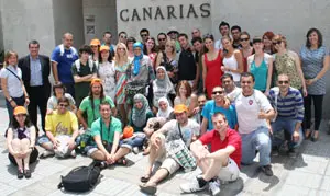 Foto de familia de los participantes en el programa europeo ‘Juventud en Acción’.