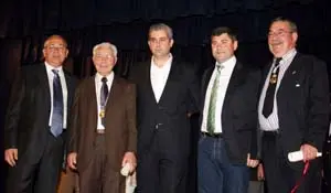  De izda. a dcha., Adolfo Gacio, Benigno Villaverde, Alejandro López, Ovidio Garrido y Horacio Pegito.