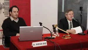  Diego Diz y Ram&oacute;n Jim&eacute;nez, durante la conferencia de la pasada semana.