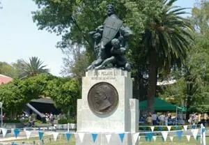 El monumento en su nuevo ‘rincón’ del Parque Asturias de la Ciudad de México.