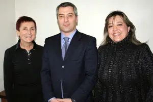 Rocío Pérez, Ignacio Lebrato y Pilar Ayra, de la lista ‘Crea Futuro’.