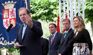 Juan Vicente Herrera, durante la toma de posesión de sus nuevos consejeros.