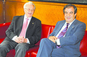  José Antonio Nespral en una visita reciente con el presidente Álvarez Cascos. 