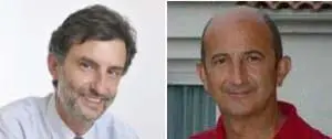 A la izda., Florentino Alonso Piñón. A la dcha., Salustiano García Fernández.