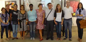  El subdirector xeral de Inmigración e do Retorno, Antonio Aguarón –4º por la dcha.–, durante la inauguración.