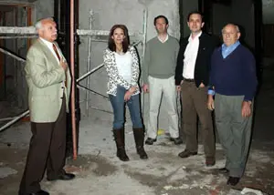 El presidente del Centro, Joaquín Rebollo, con directivos de la institución.