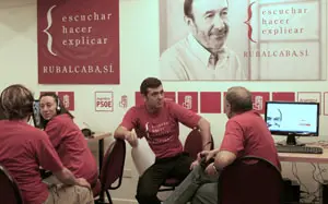   Ricardo Cortés, durante la inauguración del 'call center'.