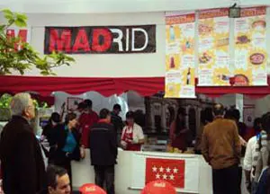La caseta de Madrid en el festejo.
