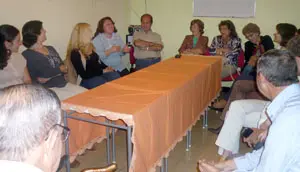 Un momento de la reunión mantenida en la sede de la Comunidad.