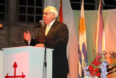  El presidente Manuel Ramos, durante su intervención. 