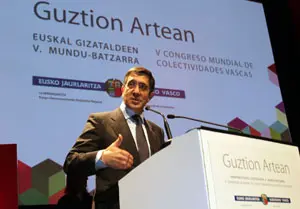  Patxi López, en un momento de su intervención. 