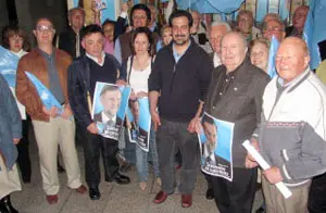  F. L&oacute;pez Pereira &ndash;en el centro&ndash;, F. L&oacute;pez Pereiro &ndash; a la izda.&ndash;, y Enrique Labora &ndash;a la dcha.&ndash;.