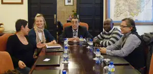 Un momento de la reunión en la Delegación de la Junta en Salamanca.
