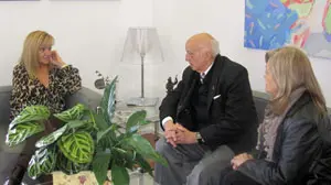 Isabel Carrasco, con Marcos Franco, del Centro Maragato del Val de San Lorenzo en Buenos Aires.