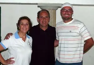 María Rúa de García, directora de ‘Aires Galegos’; Calixto Albán Laxe y Luis Vicente Muñíz Raña, secretario de Cultura, Fiestas y Recreación del CGPLC.