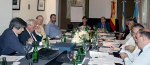  Los representantes de las asociaciones de empresarios, durante la reuni&oacute;n de la pasada semana en Buenos Aires.