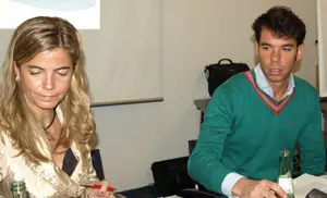 Manuel Ortiz, acompañado por Victoria Cristóbal.