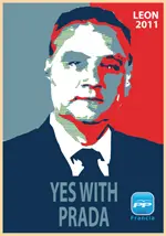  Representaci&oacute;n art&iacute;stica de Alfredo Prada realizada por el PP de Francia.