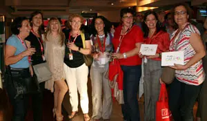 Integrantes de la delegación gallega y Maite Rivero, durante la celebración de la 3ª edición de ‘Ventana Sur’.