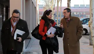 María de Diego, a su llegada al centro de la Federación de Asociaciones de Inmigrantes de Salamanca.