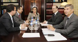 Pilar Rojo presidi&oacute; la reuni&oacute;n de la Comisi&oacute;n Permanente de Coprepa en la Casa de Galicia en Madrid.