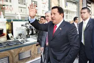 Hugo Chávez, durante su último visita oficial a España.