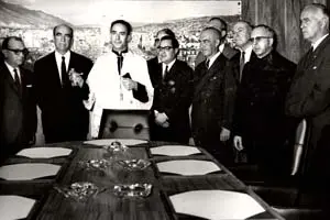Inauguración de una anterior sede de la Cámara, en 1968.