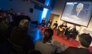 Un momento del homenaje. 