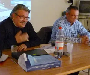  Miguel García y José Antonio Arranz -a la dcha.- en un momento del seminario.