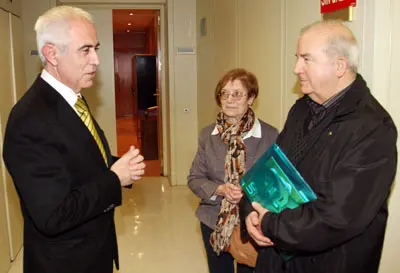 Miras Portugal y Antonio Aliaga, durante la reuni&oacute;n en Madrid. 