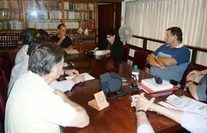 Reunión entre Ana Urchueguia y representantes del Centro Vasco de Santiago de Chile.