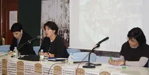Dora Dávila, durante su intervención.