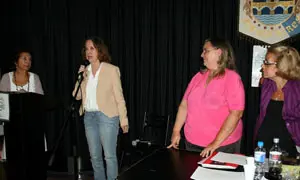 Elvira González Fraga, durante su intervención.