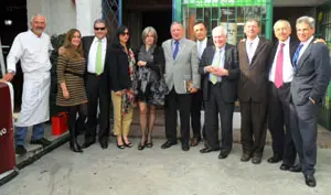 Un momento de la reunión entre Celaya y la directiva de la Euskal-Etxea de Bogotá.
