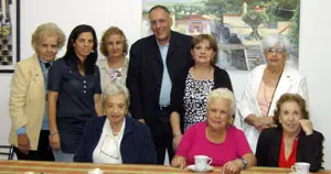 Cándido Padrón, durante su visita al Centro Canario de Rosario.