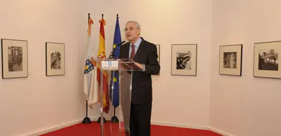José Ramón Ónega, durante la presentación de la muestra. 