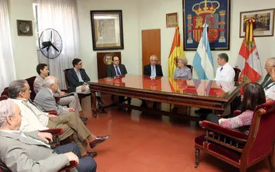 Miras Portugal, durante la reunión con los directivos del Hospital. 