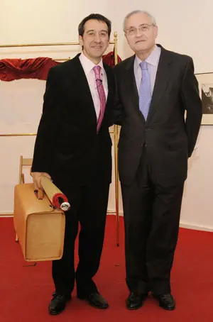  Luis Boyano y José Ramón Ónega, en la Casa de Galicia en Madrid. 