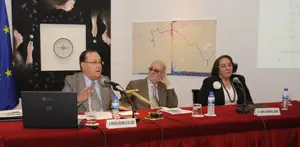 Manuel Mourelle de Lema, durante su intervención en la Casa de Galicia en Madrid. 