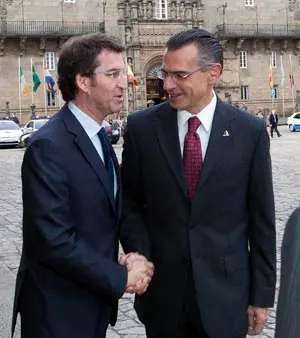 El presidente Feijóo recibe aa Suárez Coppel en Santiago. 