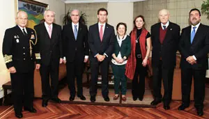 Almirante González Aller, José Ramón ónega, Carlos Escudero Burón, Alberto Núñez, Pilar Farjas, Marta Currás, José Manuel Romay y Miguel Carballeda